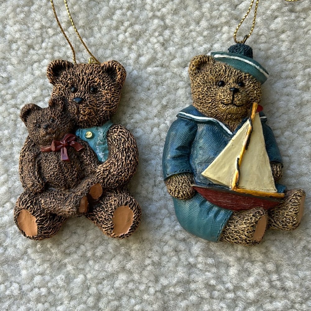 Two Bear Ornaments
